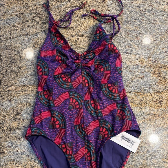 NWT Ulla Johnson Dali Maillot Swimsuit Violet‎ One-Piece Swimsuit Size P